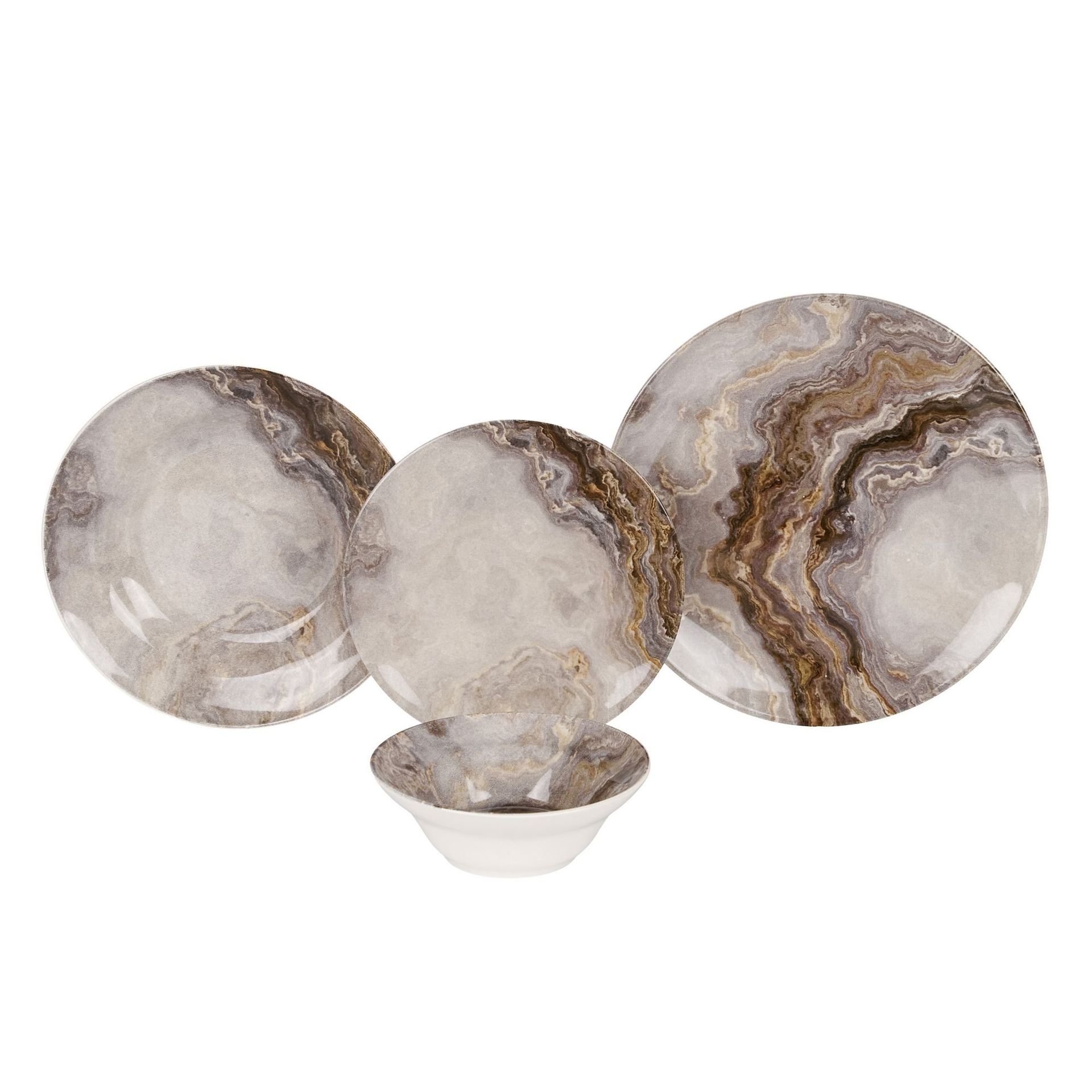 Middagsservise (24 deler) Opviq Diva (32 x 32 x 29 cm) flerfarget - Flerfarget