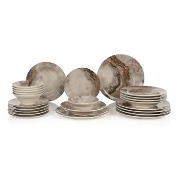 Middagsservise (24 deler) Opviq Diva (32 x 32 x 29 cm) flerfarget - Flerfarget - Husholdning - Servering & borddekking - Tallerkener