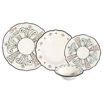Middagsservise (24 deler) Opviq Helen Fulya 24 (32 x 36 x 41 cm) Flerfarget - Flerfarget - Husholdning - Servering & borddekking - Tallerkener