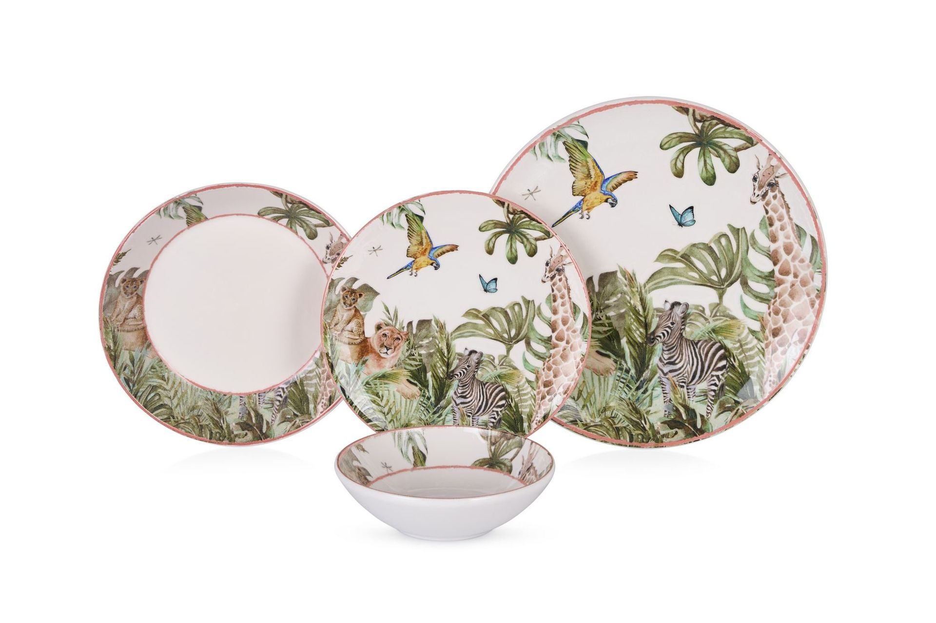 Middagsservise (24 deler) Opviq Safari (32 x 32 x 29 cm) Flerfarget - Flerfarget