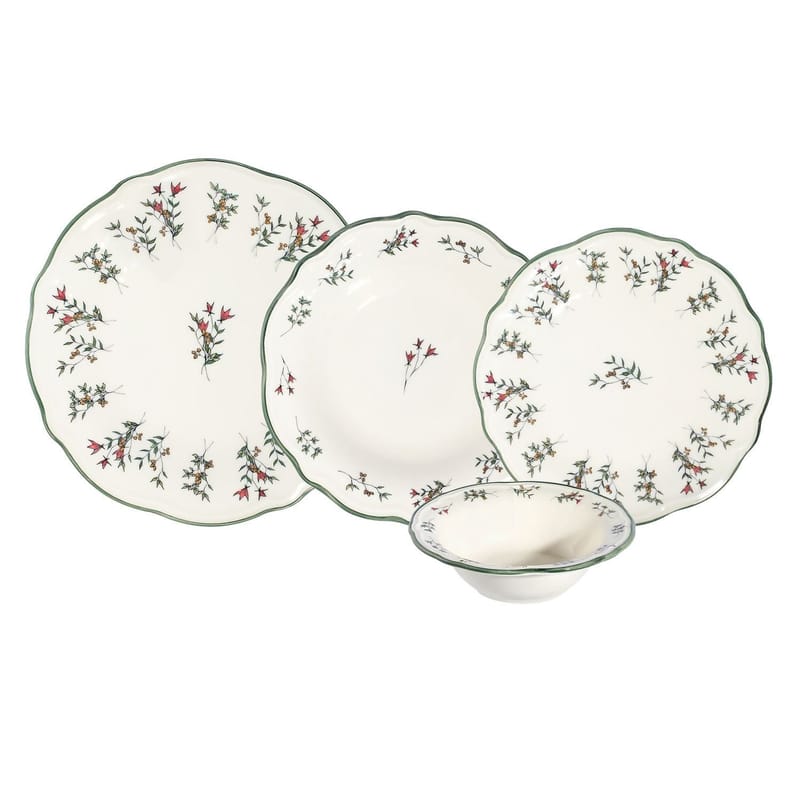 Middagsservise (24 deler) Opviq Terra (32 x 35 x 41 cm) Flerfarget - Flerfarget - Husholdning - Servering & borddekking - Tallerkener