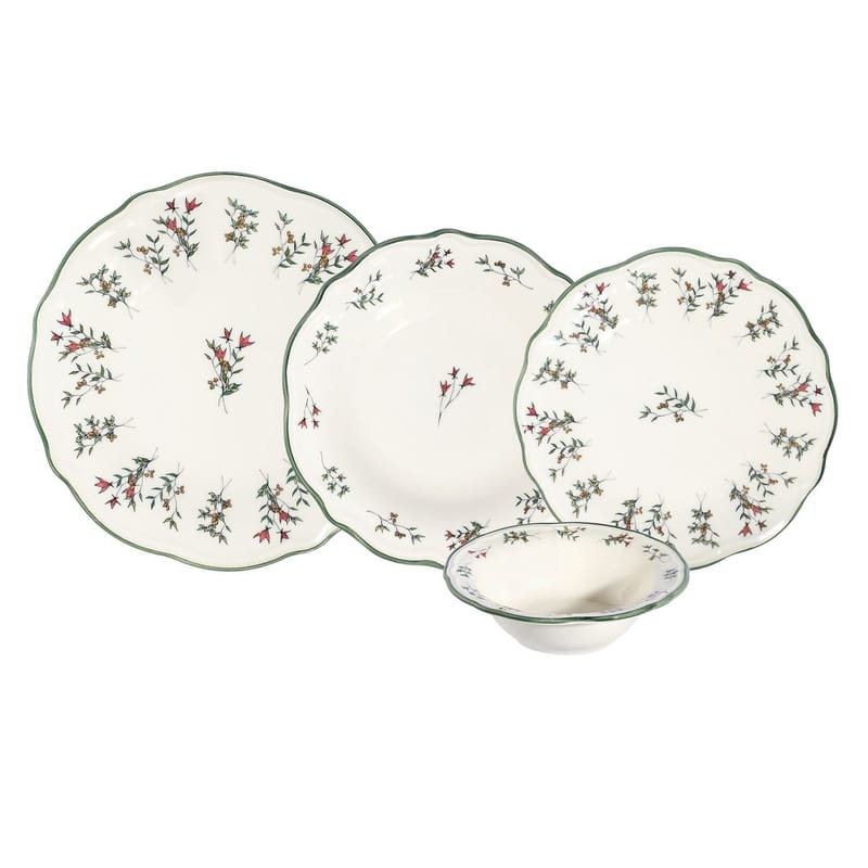 Middagsservise (24 deler) Opviq Terra Fulya 24 (32 x 36 x 41 cm) Flerfarget - Flerfarget - Husholdning - Servering & borddekking - Tallerkener