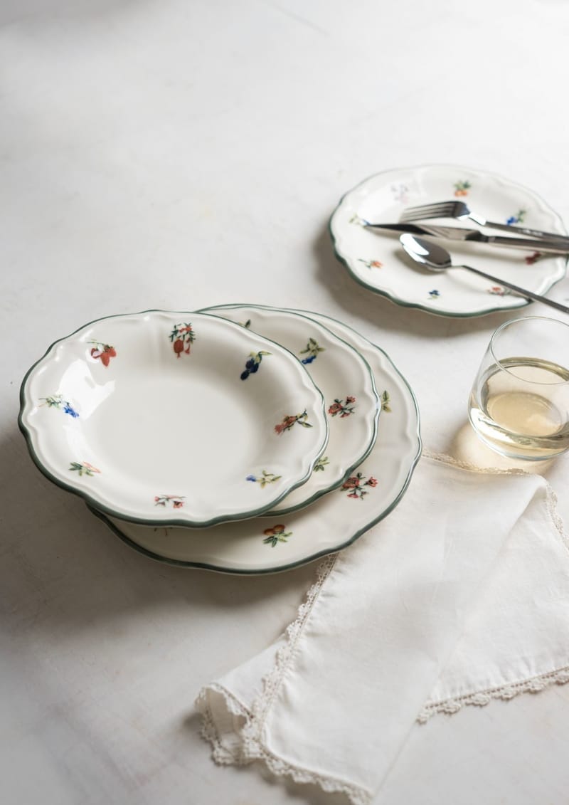 Middagsservise (24 deler) Opviq Vintage Rose (32 x 36 x 41 cm) Flerfarget - Flerfarget - Husholdning - Servering & borddekking - Tallerkener