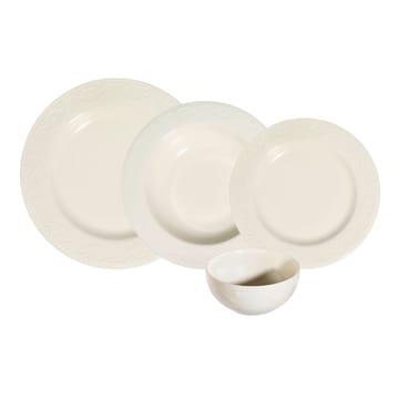 Middagsservise (24 deler) Opviq Zincir 24 (32 x 36 x 41 cm) Hvit - Hvit - Husholdning - Servering & borddekking - Tallerkener