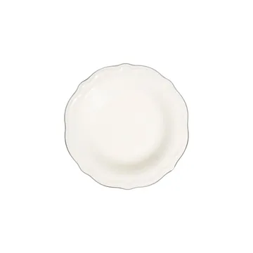 Middagsservise (24 deler) Opviq Platin Yaldiz Fulya 24 (32 x 36 x 41 cm) Hvit Sølv - Hvitt/sølv - Husholdning - Servering & borddekking - Tallerkener