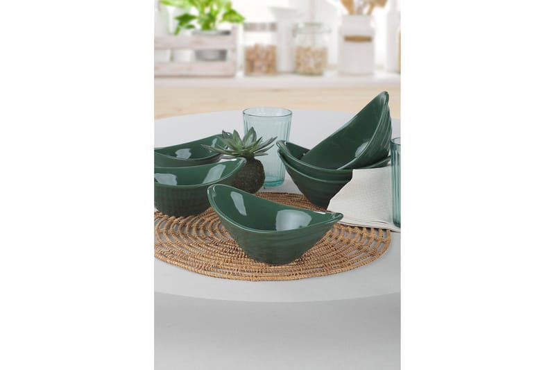 Skålsett 6-pk - Grønn - Husholdning - Servering & borddekking - Tallerkener - Dype tallerkener