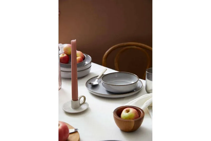 Spisesett (12 deler) Pinewick Grå - Kullgrå - Husholdning - Servering & borddekking - Tallerkener - Servise & tallerkensett