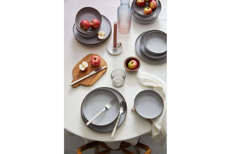 Spisesett (12 deler) Pinewick Grå - Kullgrå - Husholdning - Servering & borddekking - Tallerkener - Servise & tallerkensett