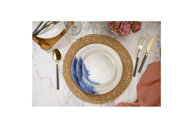 Spisesett (24 deler) Avanna Flerfarget - Multifarget - Husholdning - Servering & borddekking - Tallerkener - Servise & tallerkensett