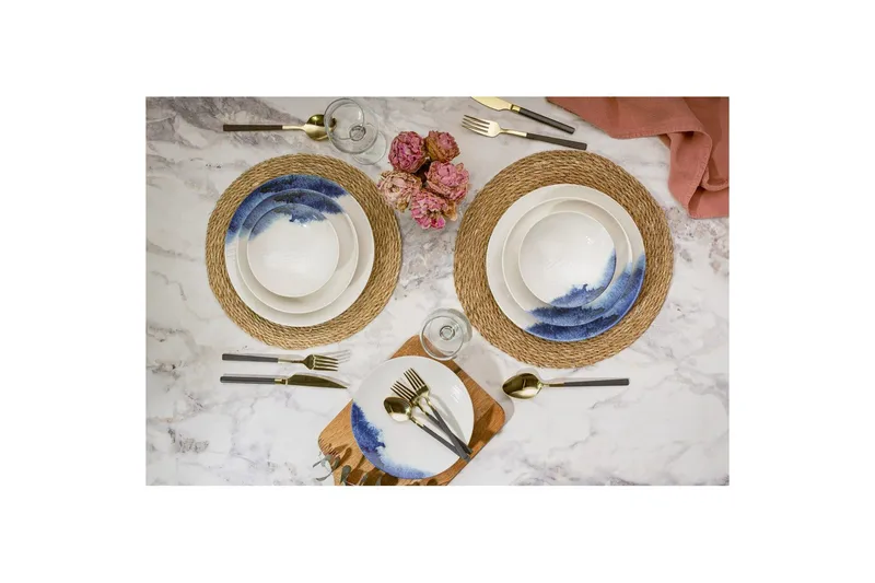 Spisesett (24 deler) Avanna Flerfarget - Multifarget - Husholdning - Servering & borddekking - Tallerkener - Servise & tallerkensett