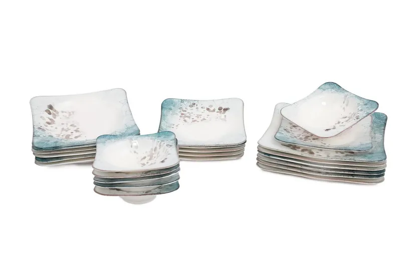 Subatan Tallerkensett 24 deler - Porselen/Flerfarget - Husholdning - Servering & borddekking - Tallerkener - Servise & tallerkensett