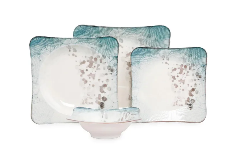 Subatan Tallerkensett 24 deler - Porselen/Flerfarget - Husholdning - Servering & borddekking - Tallerkener - Servise & tallerkensett