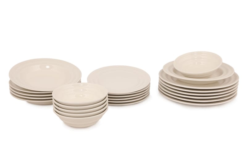 Tallerkensett 18-pk - Hvit - Husholdning - Servering & borddekking - Tallerkener - Servise & tallerkensett