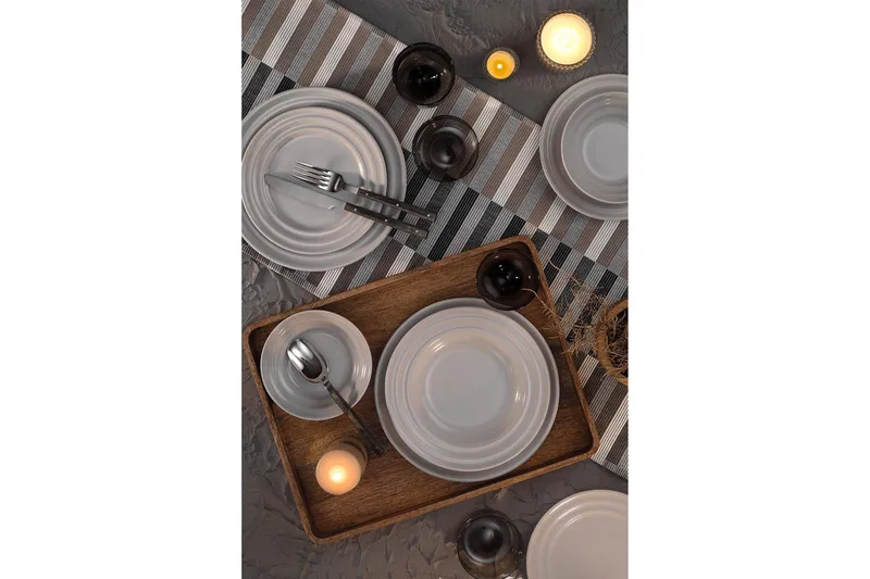 Tallerkensett 24-pk - Beige - Husholdning - Servering & borddekking - Tallerkener - Servise & tallerkensett