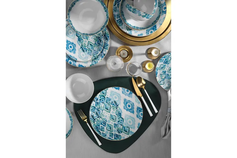 Tallerkensett 24-pk - Flerfarget - Husholdning - Servering & borddekking - Tallerkener - Servise & tallerkensett