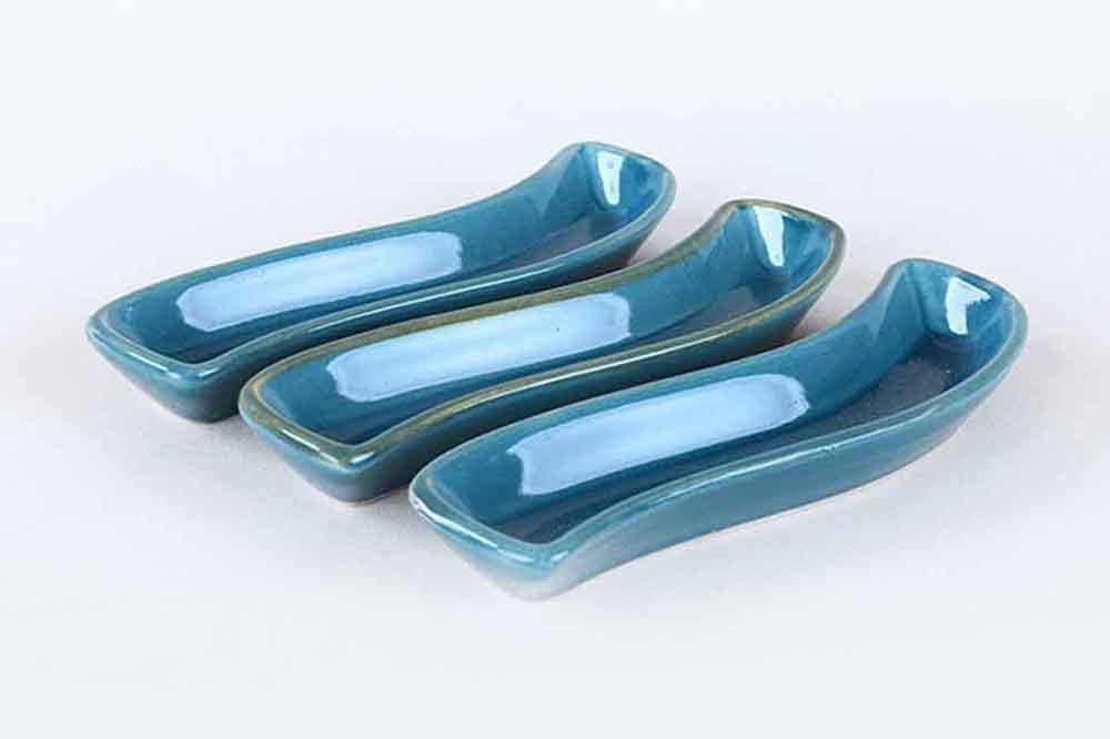 Tallerkensett 3-pk - M&oslash;rkebl&aring;