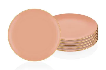 Tallerkensett 6-pk - Laxrosa - Husholdning - Servering & borddekking - Tallerkener