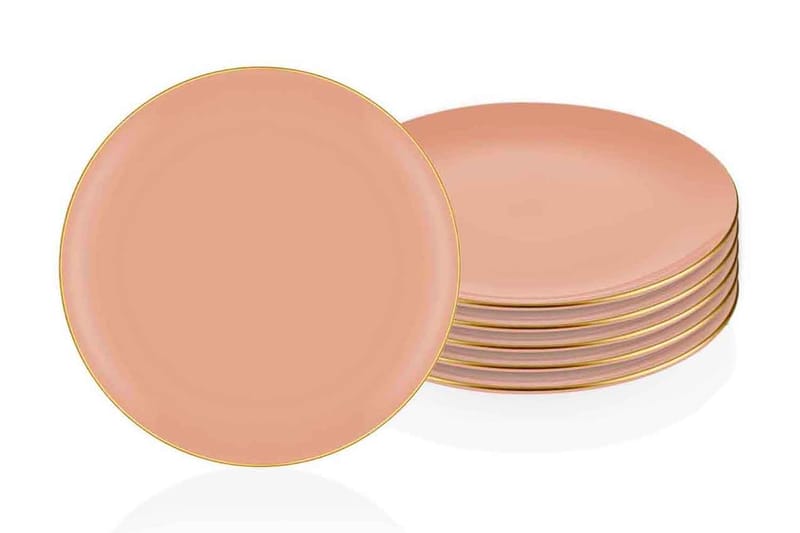 Tallerkensett 6-pk - Laxrosa - Husholdning - Servering & borddekking - Tallerkener - Servise & tallerkensett