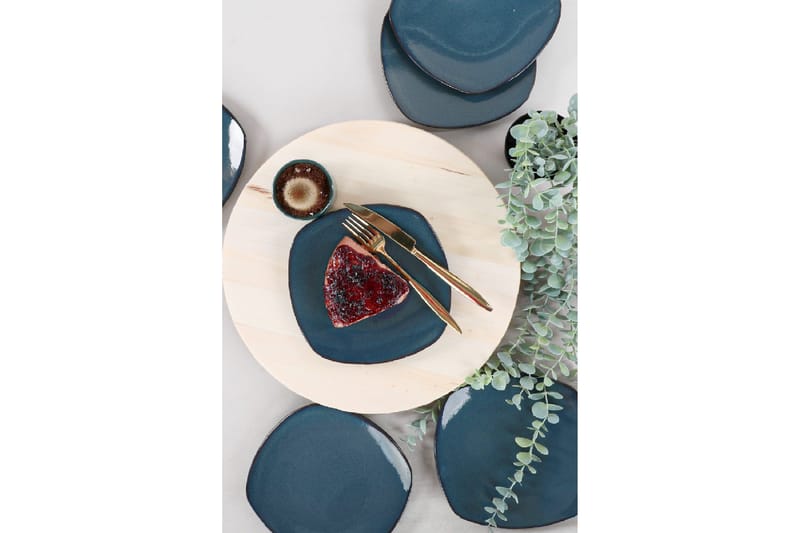 Tallerkensett 6-pk - Mørkeblå - Husholdning - Servering & borddekking - Tallerkener - Servise & tallerkensett