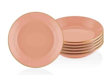 Tallerkensett 6-pk - Laxrosa - Husholdning - Servering & borddekking - Tallerkener