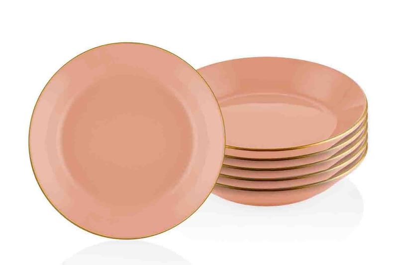 Tallerkensett 6-pk - Laxrosa - Husholdning - Servering & borddekking - Tallerkener