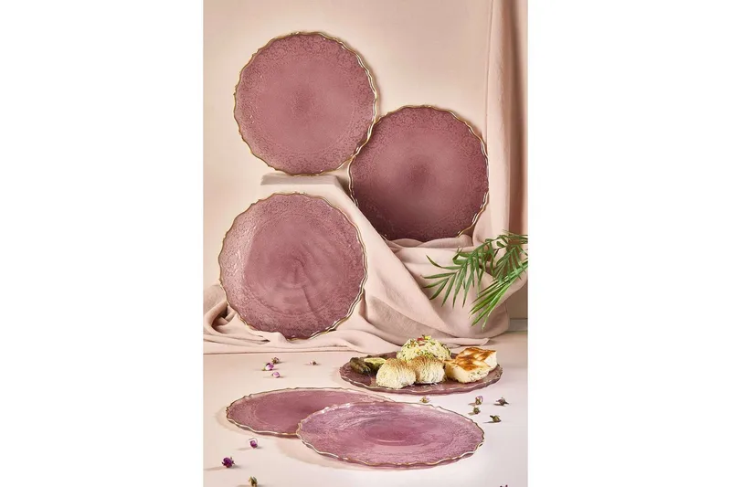 Tharos Tallriksset 28 cm - Plommon - Husholdning - Servering & borddekking - Tallerkener - Servise & tallerkensett