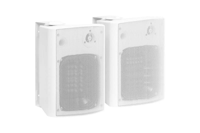 Vegghengte stereohøyttalere 2st hvit innendørs utendørs 120W - Hvit - Høyttaler