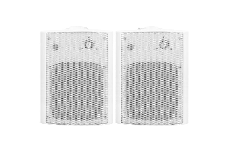 Vegghengte stereohøyttalere 2st hvit innendørs utendørs 120W - Hvit - Høyttaler