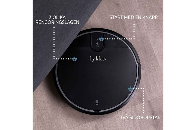 Lykke Robotstøvsuger M800 - Svart - Husholdning - Rengjøring & klespleie - Støvsuger
