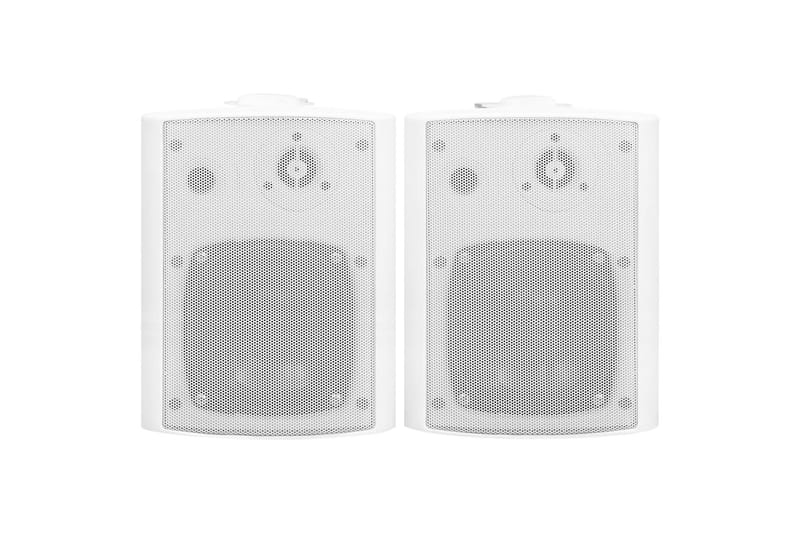Vegghengte stereohøyttalere 2st hvit innendørs utendørs 100W - Hvit - Høyttaler