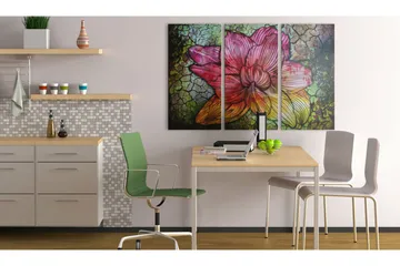 Bilde A Rainbow-Hued Abstract Flower 60x40 - Artgeist sp. z o. o. - Innredning - Bilder & kunst - Lerretsbilder