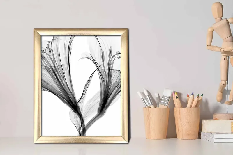 Bilde Abstract med Ramme Flerfarget - 22,3x52,8 cm - Innredning - Bilder & kunst