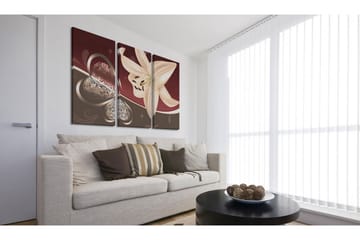 Bilde Abstraction With Lily Triptych 60x40 - Artgeist sp. z o. o. - Innredning - Bilder & kunst - Lerretsbilder