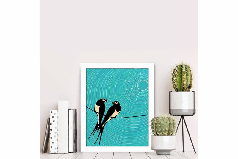 Bilde Animal med Ramme Flerfarget - 22,3x52,8 cm - Innredning - Bilder & kunst
