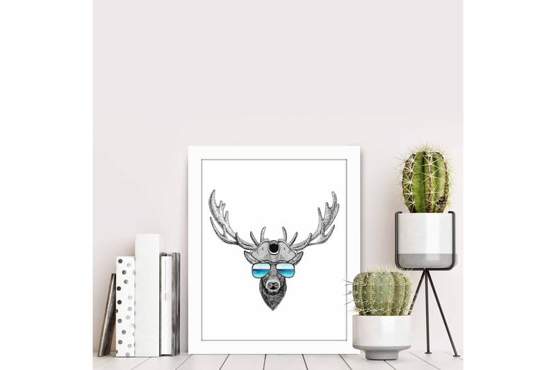 Bilde Animal med Ramme Flerfarget - 22,3x52,8 cm - Innredning - Bilder & kunst