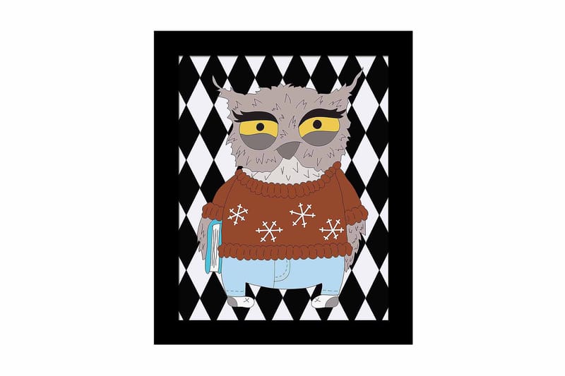 Bilde Animal med Ramme Flerfarget - 22,3x52,8 cm - Innredning - Bilder & kunst