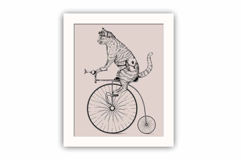 Bilde Animal med Ramme Flerfarget, 22,3x52,8 cm