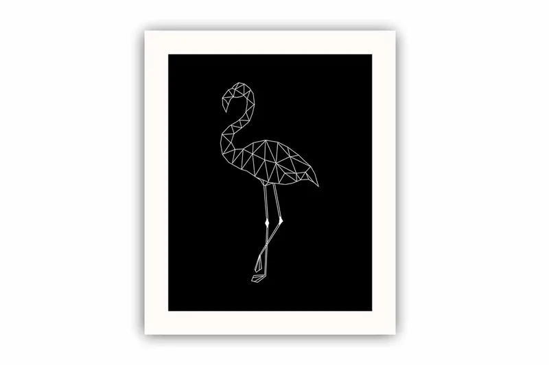 Bilde Animal med Ramme Flerfarget, 22,3x52,8 cm