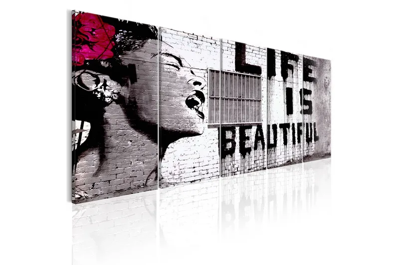 Bilde Banksy Life Is Beautiful 200x80, Artgeist sp. z o. o.