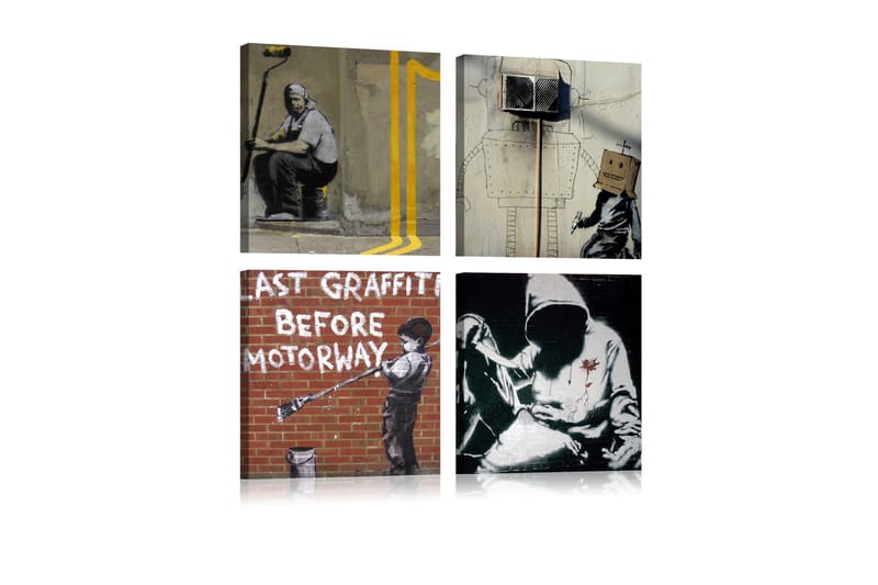 Bilde Banksy Street Art 40x40, Artgeist sp. z o. o.