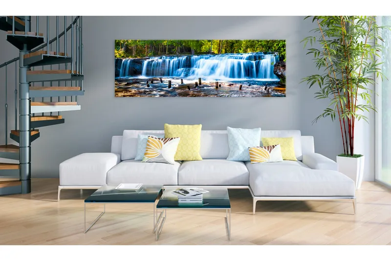 Bilde Beautiful Waterfall 135x45 - Artgeist sp. z o. o. - Innredning - Bilder & kunst - Lerretsbilder