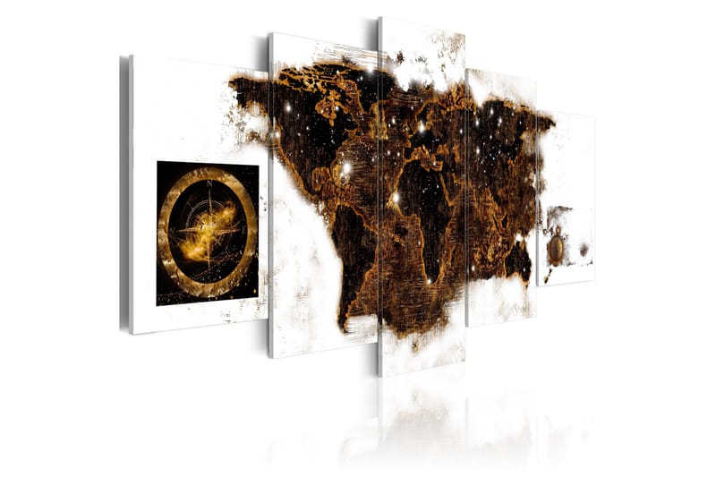 Bilde Brown Map 200x100 - Artgeist sp. z o. o. - Innredning - Bilder & kunst - Lerretsbilder