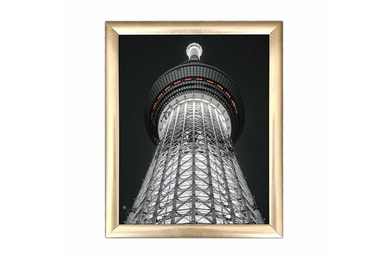 Bilde Building med Ramme Flerfarget - 22,3x52,8 cm - Innredning - Bilder & kunst