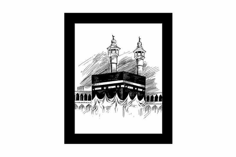 Bilde Building med Ramme Flerfarget - 22,3x52,8 cm - Innredning - Bilder & kunst