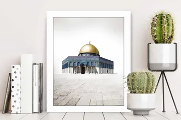 Bilde Building med Ramme Flerfarget - 22,3x52,8 cm - Innredning - Bilder & kunst