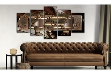 Bilde Chestnut Map 100x50 - Artgeist sp. z o. o. - Innredning - Bilder & kunst - Lerretsbilder