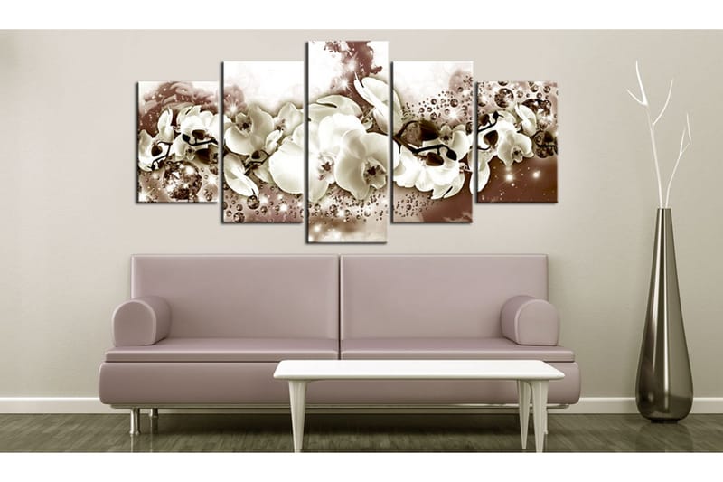 Bilde Chocolate Orchid 100x50 - Artgeist sp. z o. o. - Innredning - Bilder & kunst - Lerretsbilder