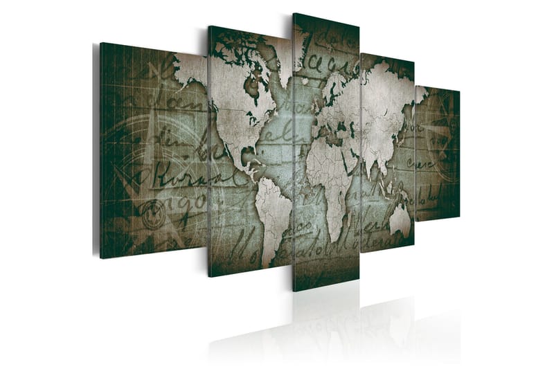 Bilde Emerald Map 100x50, Artgeist sp. z o. o.