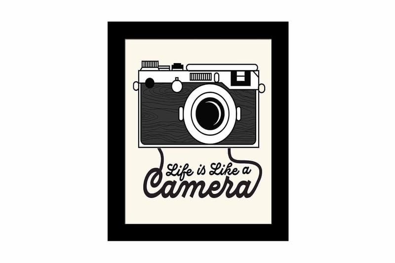 Bilde Entertainment med Ramme Flerfarget, 22,3x52,8 cm