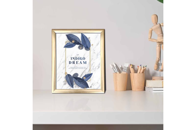 Bilde Floral med Ramme Flerfarget - 22,3x52,8 cm - Innredning - Bilder & kunst